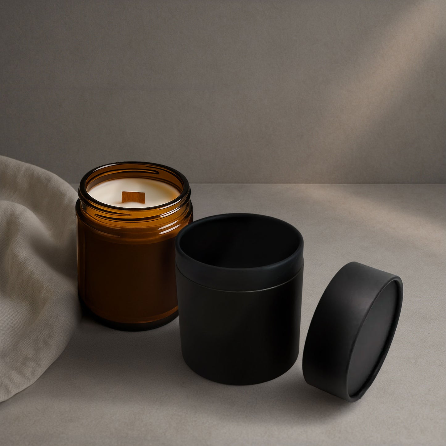 Black Candle Tube for 6 oz. Amber Jars