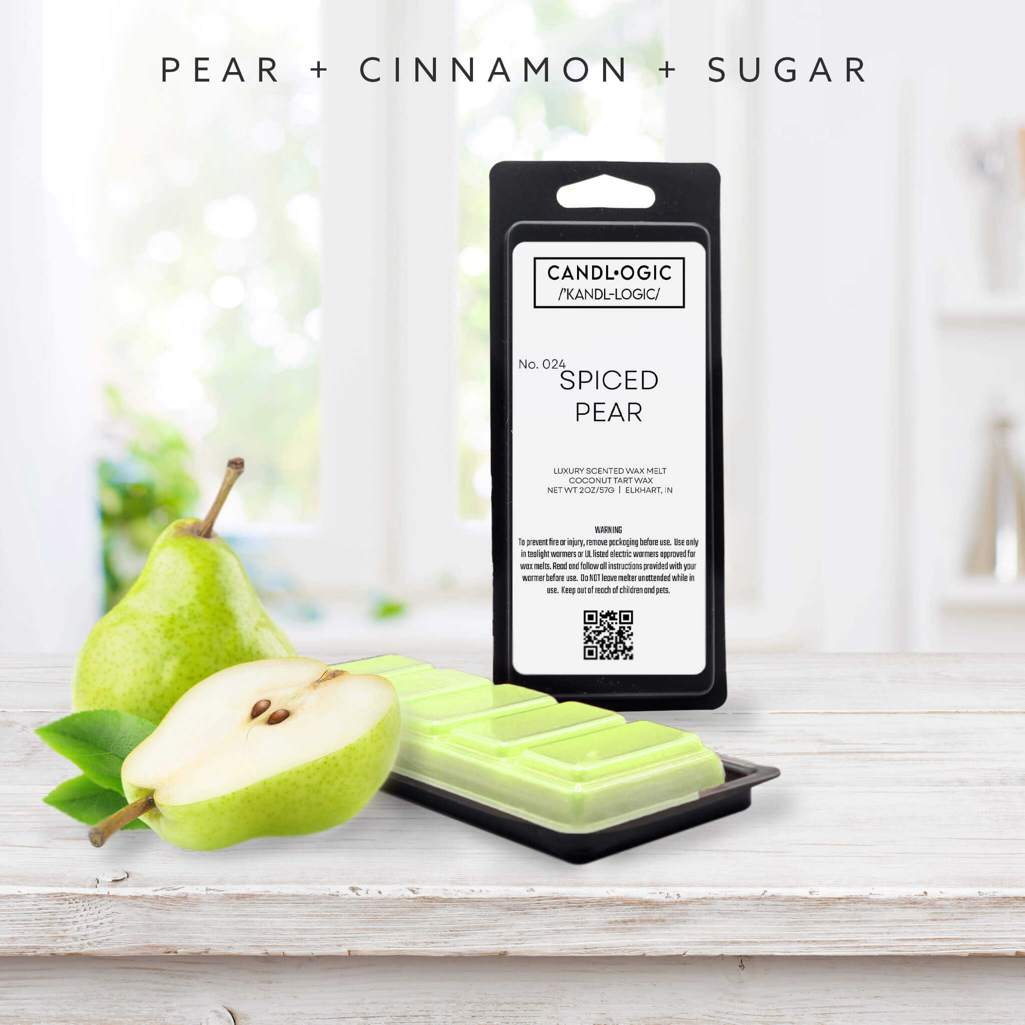 No. 024 Spiced Pear luxury scented wax melt - Pear, Cinnamon & Sugar –  Candl•ogic