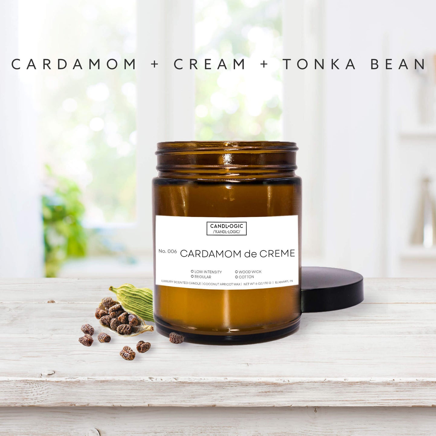 No. 006 Cardamom de Creme candle - Cardamom, Cream & Tonka Bean