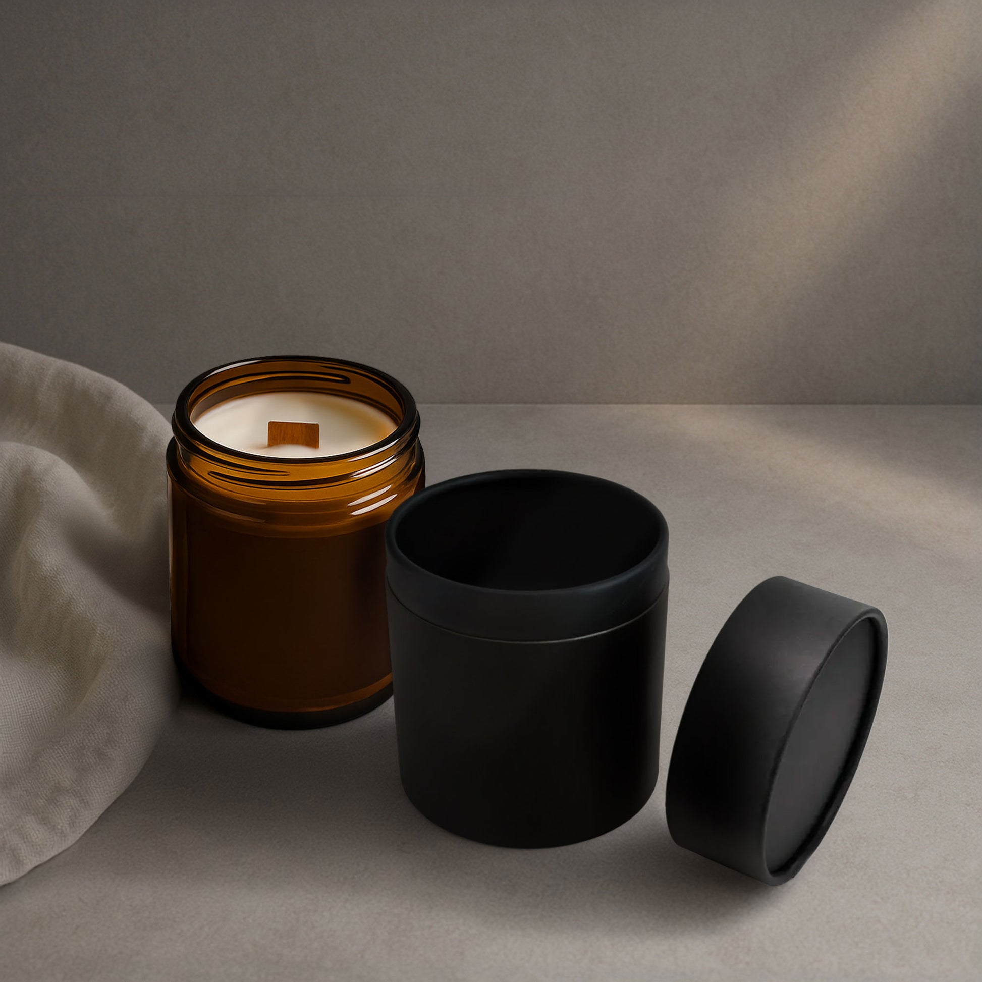 Black Candle Tube for 6 oz. Amber Jars