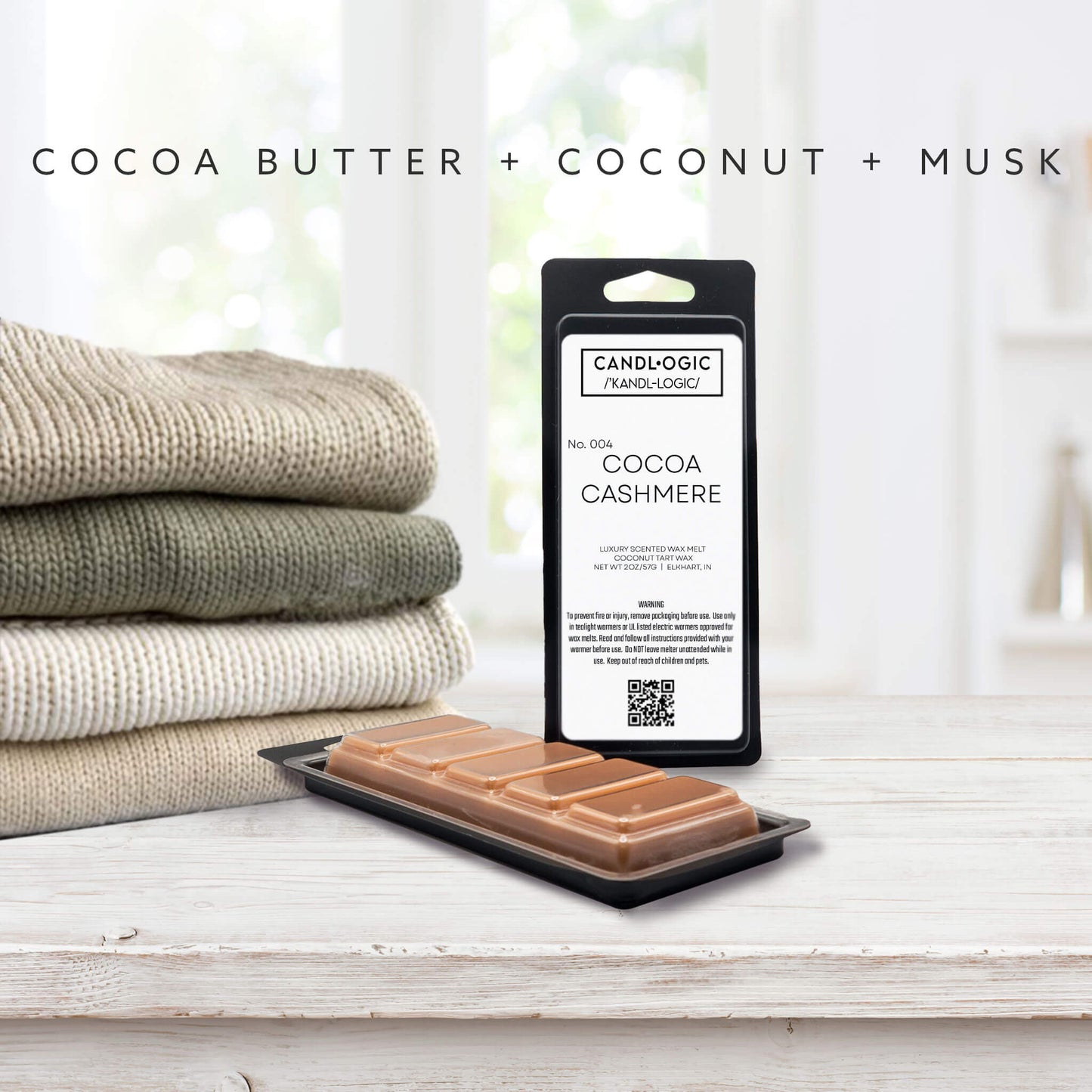 No. 004 Cocoa Cashmere 2oz. wax melt