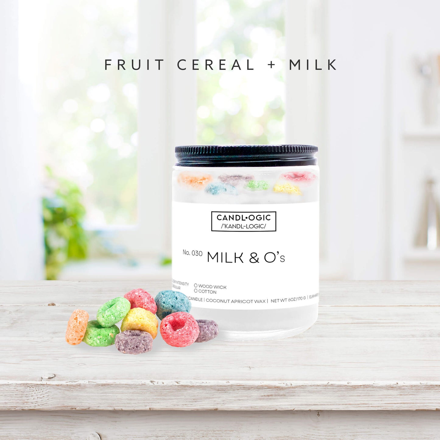No. 030 Milk & O's candle - Fruit Cereal & Milk