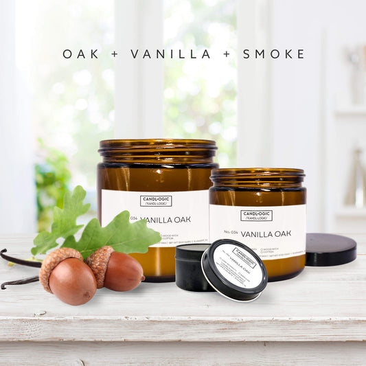 No. 034 Vanilla Oak candle - Oak, Vanilla & Smoke
