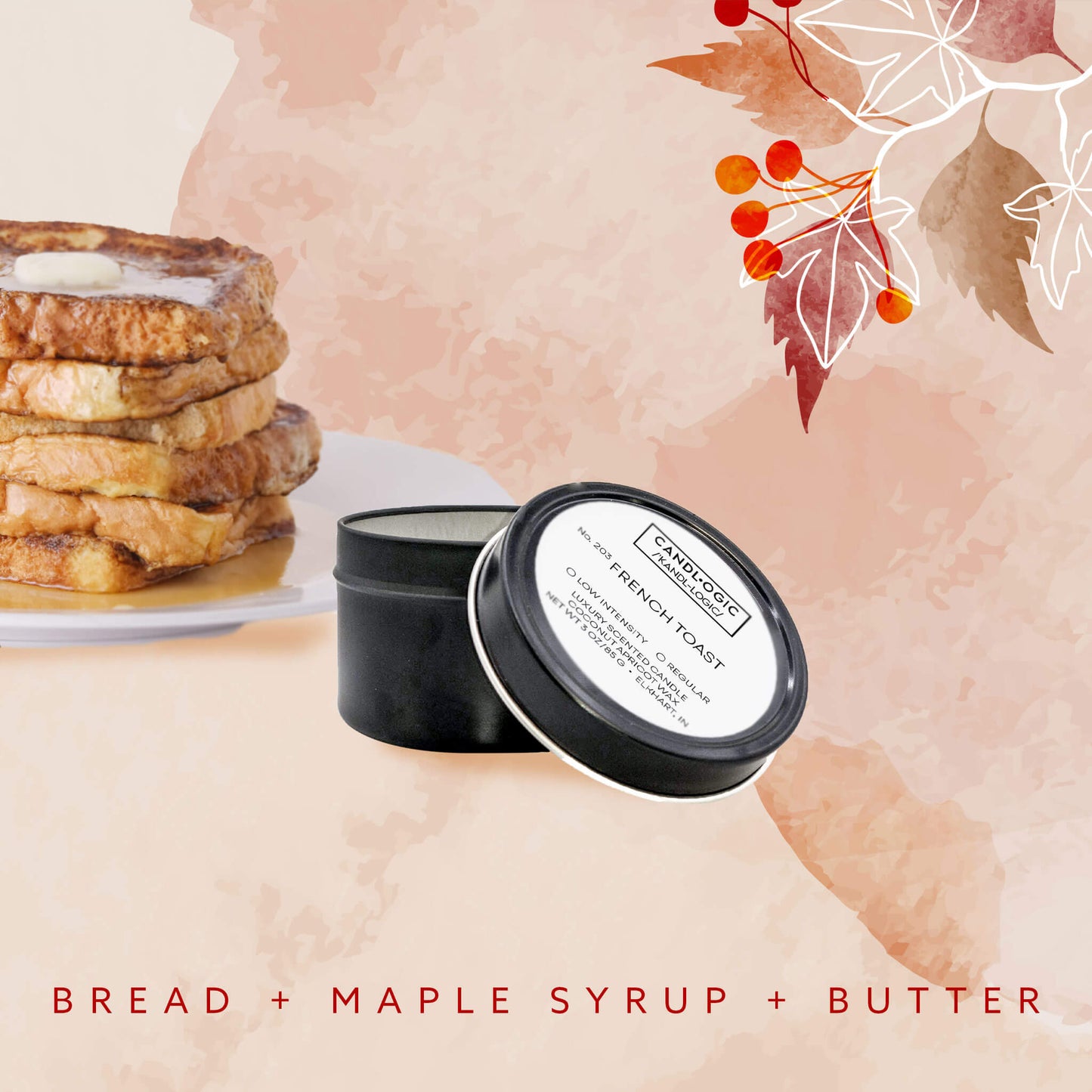 No. 203 Pecan Maple Waffles - Bread, Maple Syrup & Butter