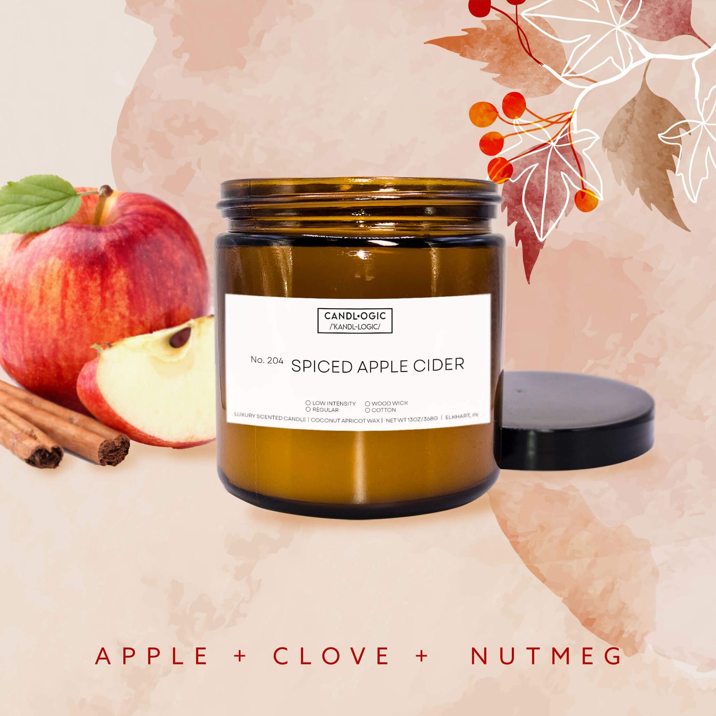No. 204 Spiced Apple Cider candle - Apple, Clove & Nutmeg