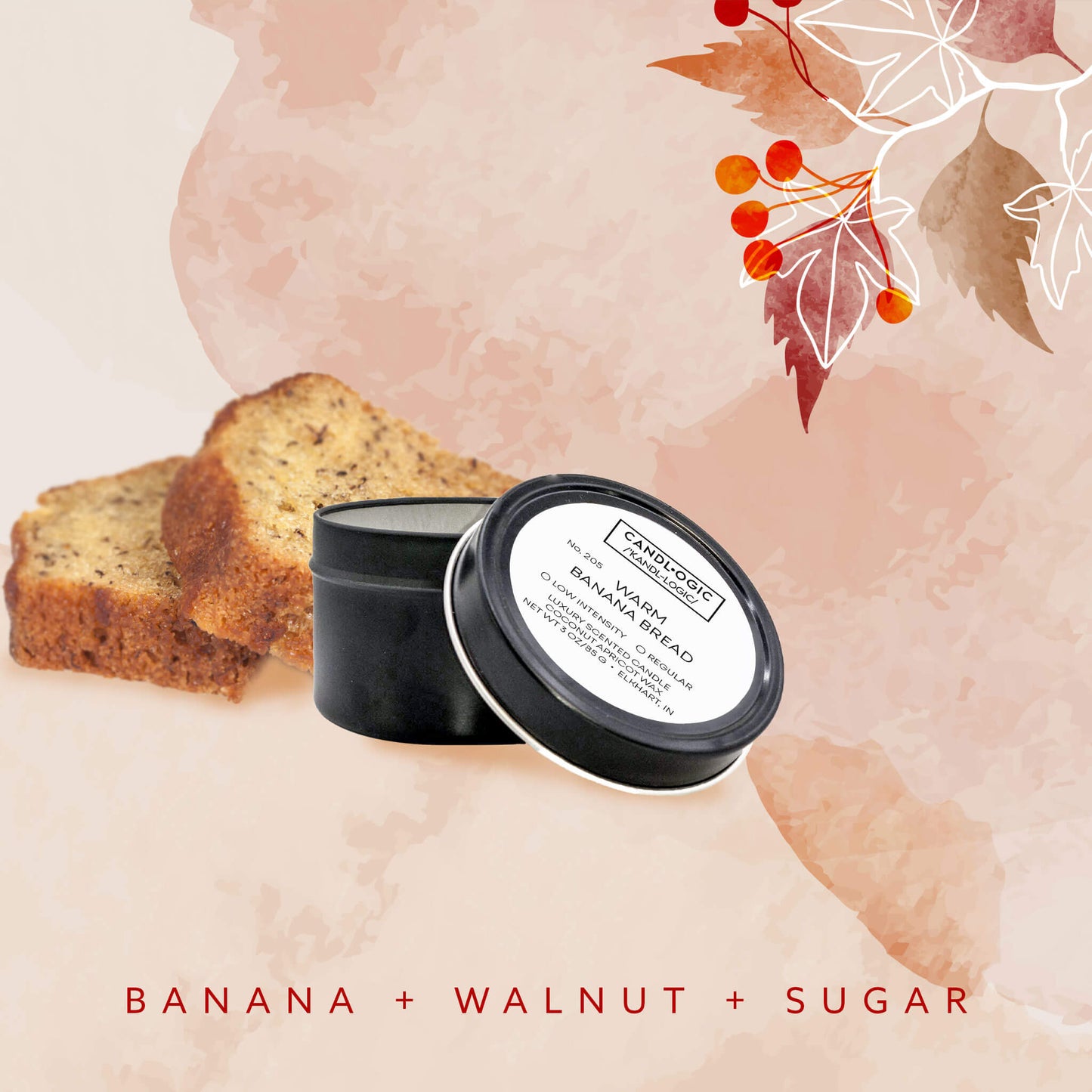 No. 205 Warm Banana Bread candle - Banana, Walnut & Sugar