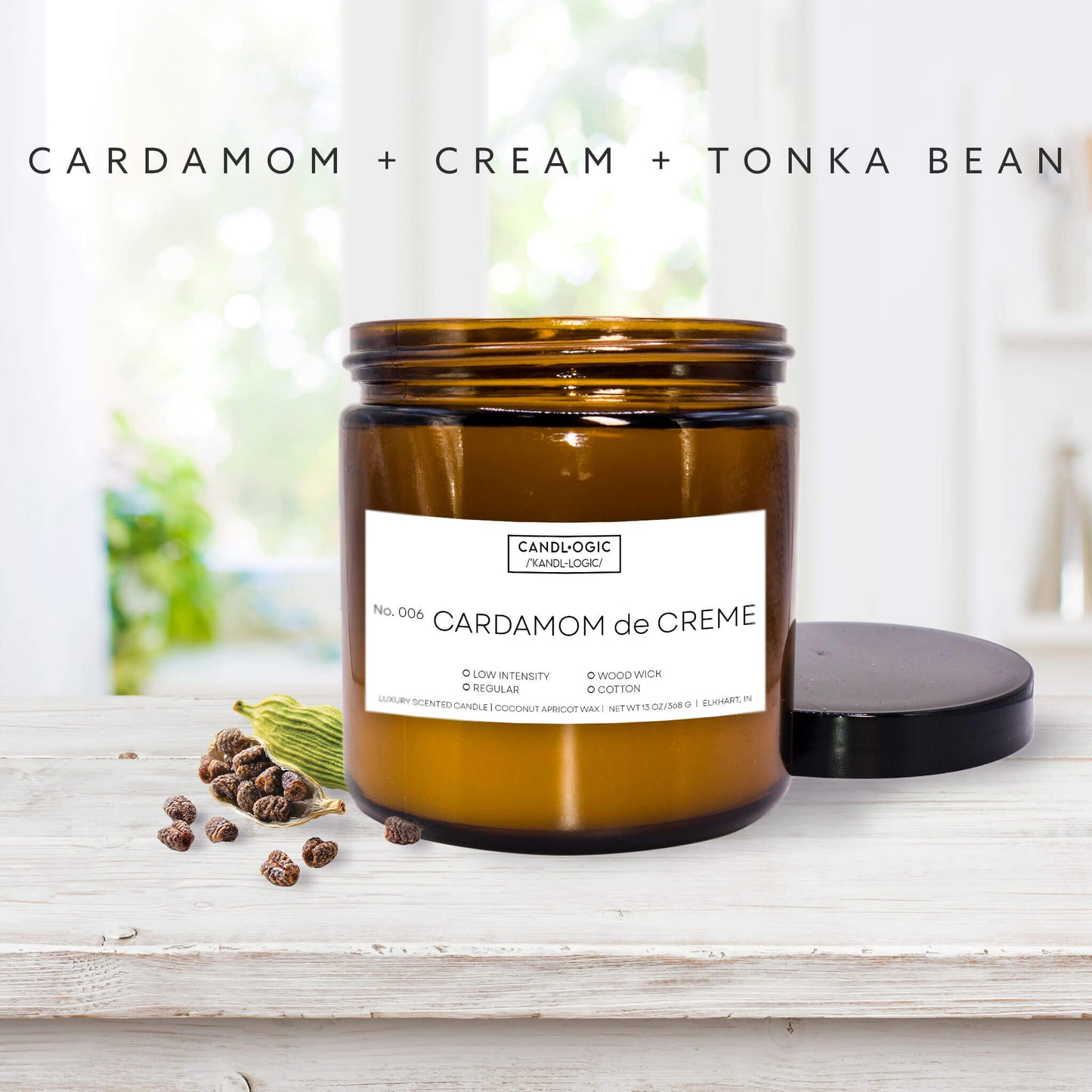 No. 006 Cardamom de Creme candle - Cardamom, Cream & Tonka Bean