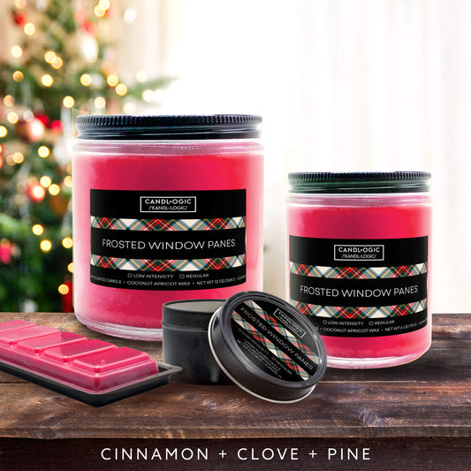 No. 301 Frosted Window Panes candle - Cinnamon, Clove & Pine
