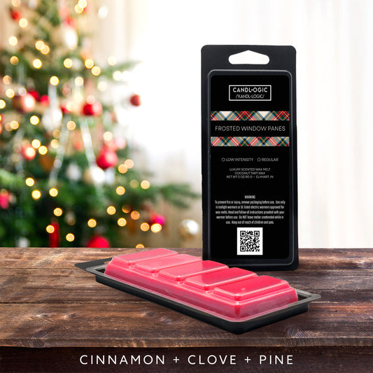No. 301 Frosted Window Panes wax melt - Cinnamon, Clove & Pine
